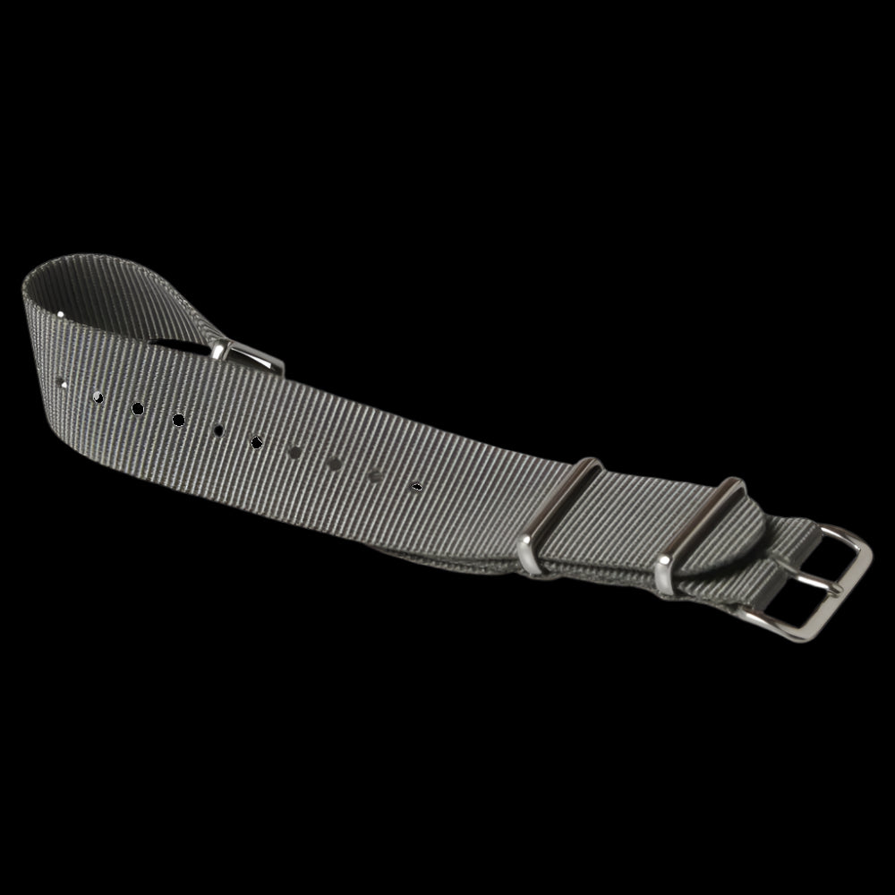 22mm Admiralty Grey NATO Military Watch Strap in Ballistic Nylon with Stainless Steel Fasteners