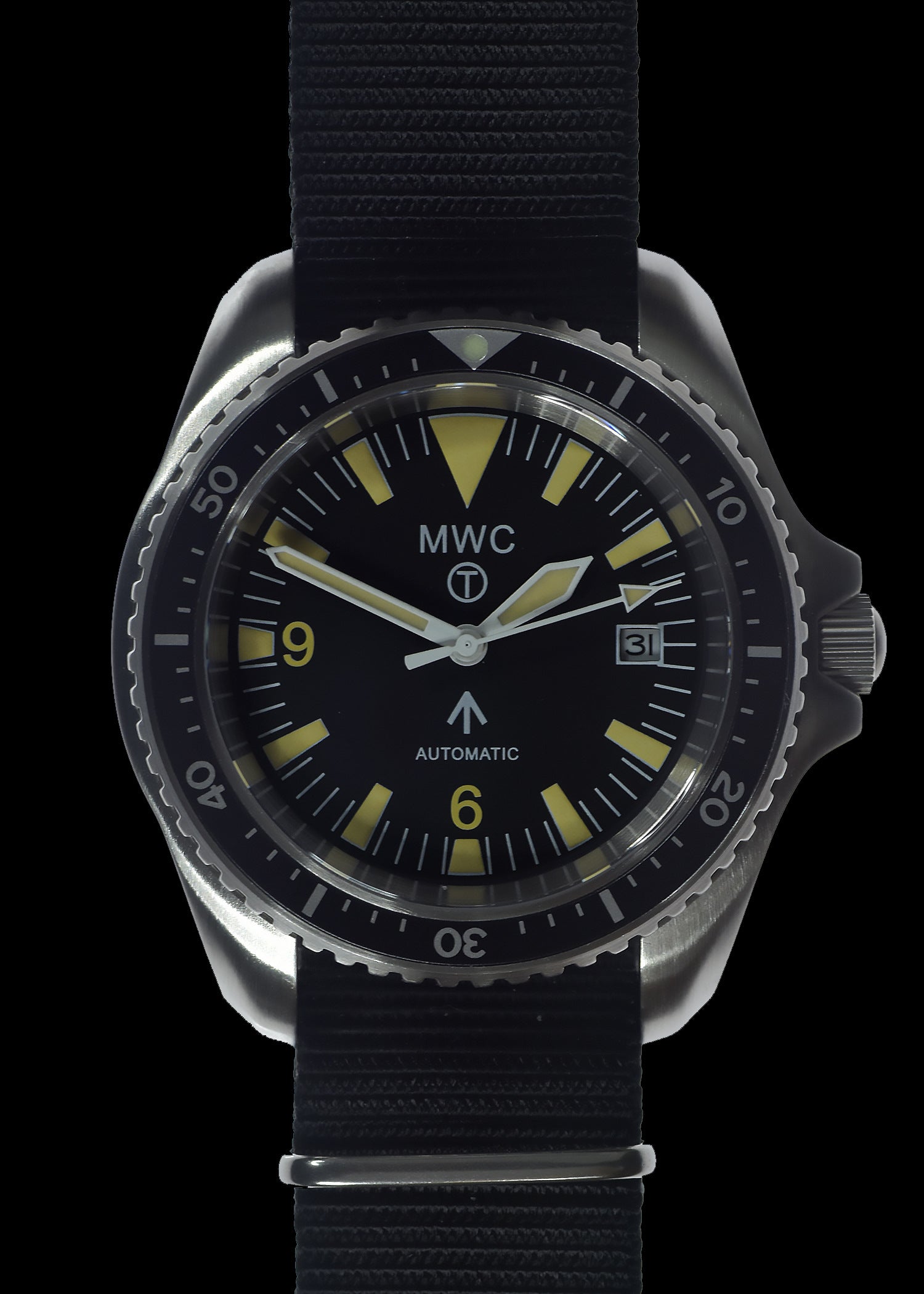 MWC 1999-2001 Pattern Automatic Military Divers Watch - Retro Luminous Paint, Ceramic Bezel and Sapphire Crystal
