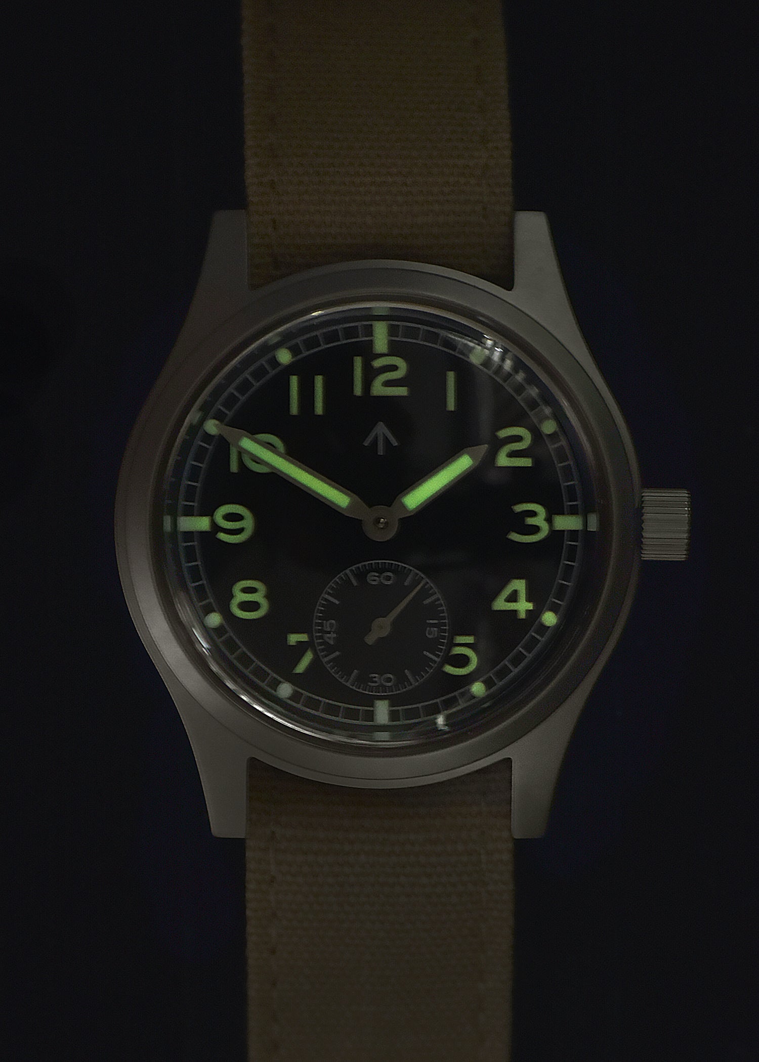 MWC 1940s/1950s "Dirty Dozen" Pattern General Service Watch with Automatic Self Winding Mechanical Movement and Sapphire Box Crystal