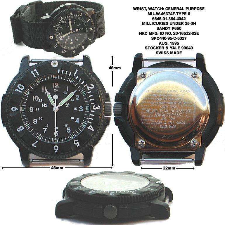 MWC P656 2025 Model Stainless Steel Tactical Series Watch with Day/Date, GTLS Tritium and Sapphire Crystal