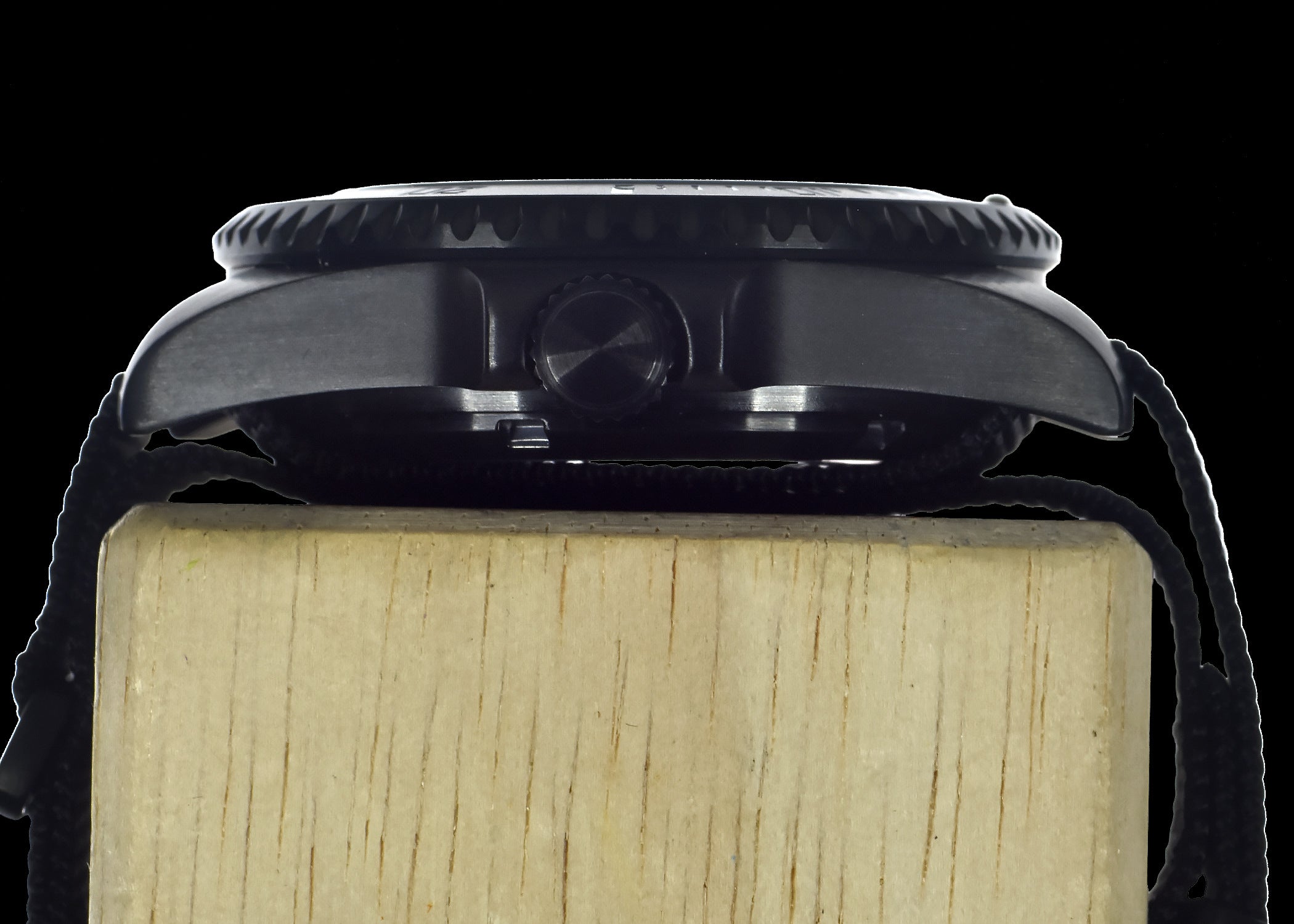 MWC 24 Jewel 300m Automatic Military Divers Watch with Sapphire Crystal and Ceramic Bezel in Black PVD Steel