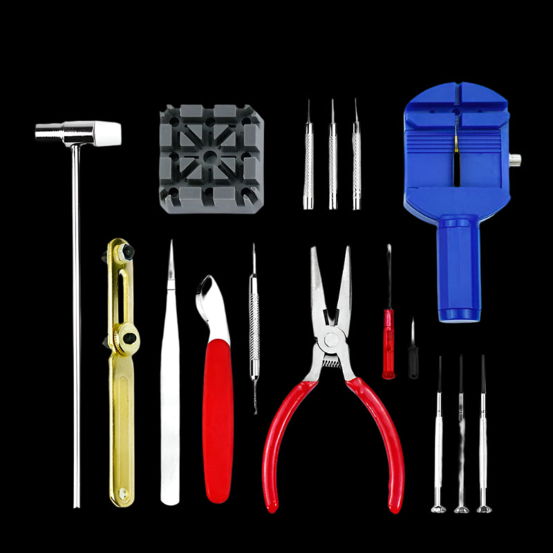 16 Piece Clock And Watch Repair Kit