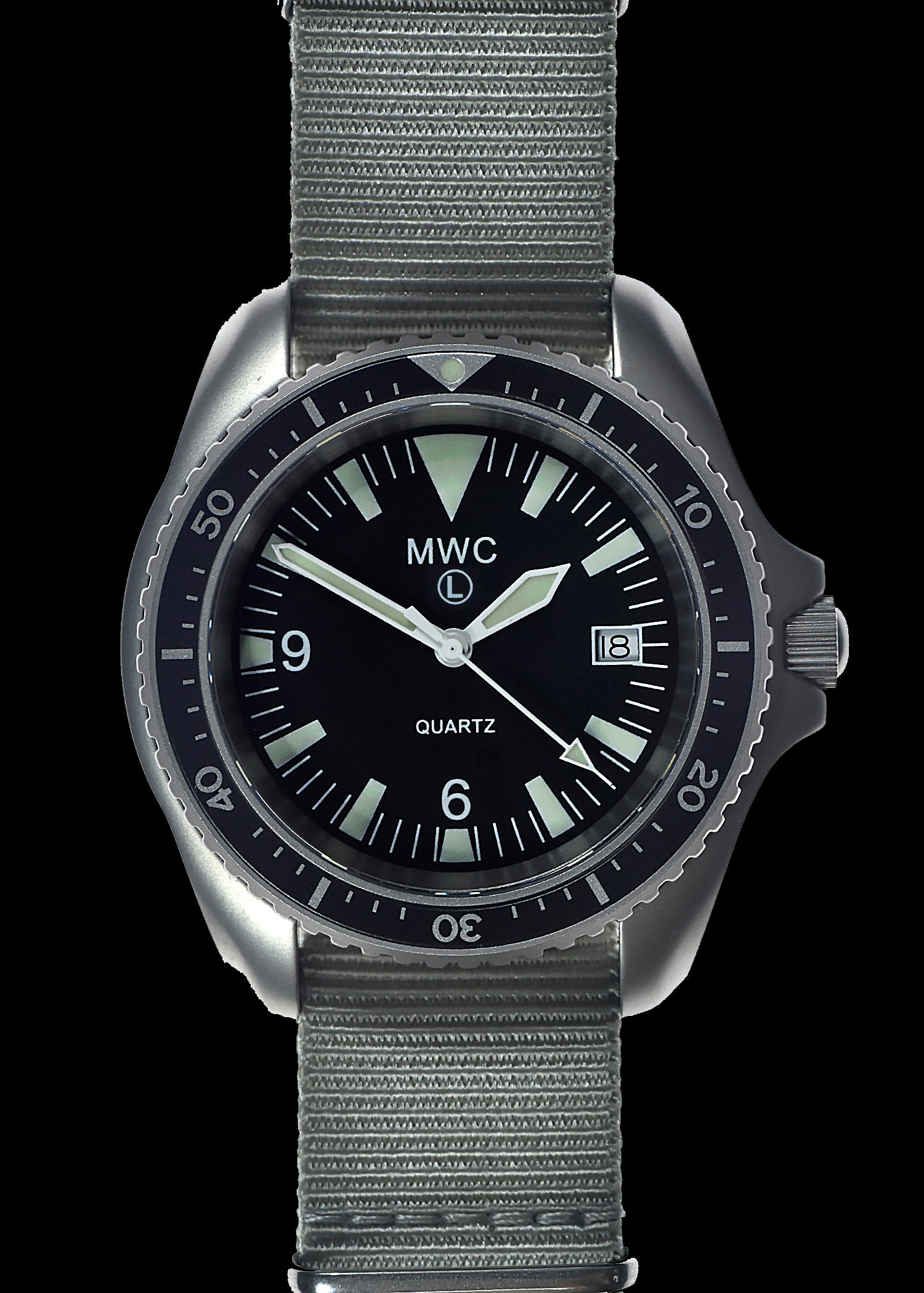 Current NATO Pattern Quartz Military Divers Watch with Sapphire Crystal and 10 Year Battery Life - NATO STOCK NUMBER NSN 6645-99-157-3496