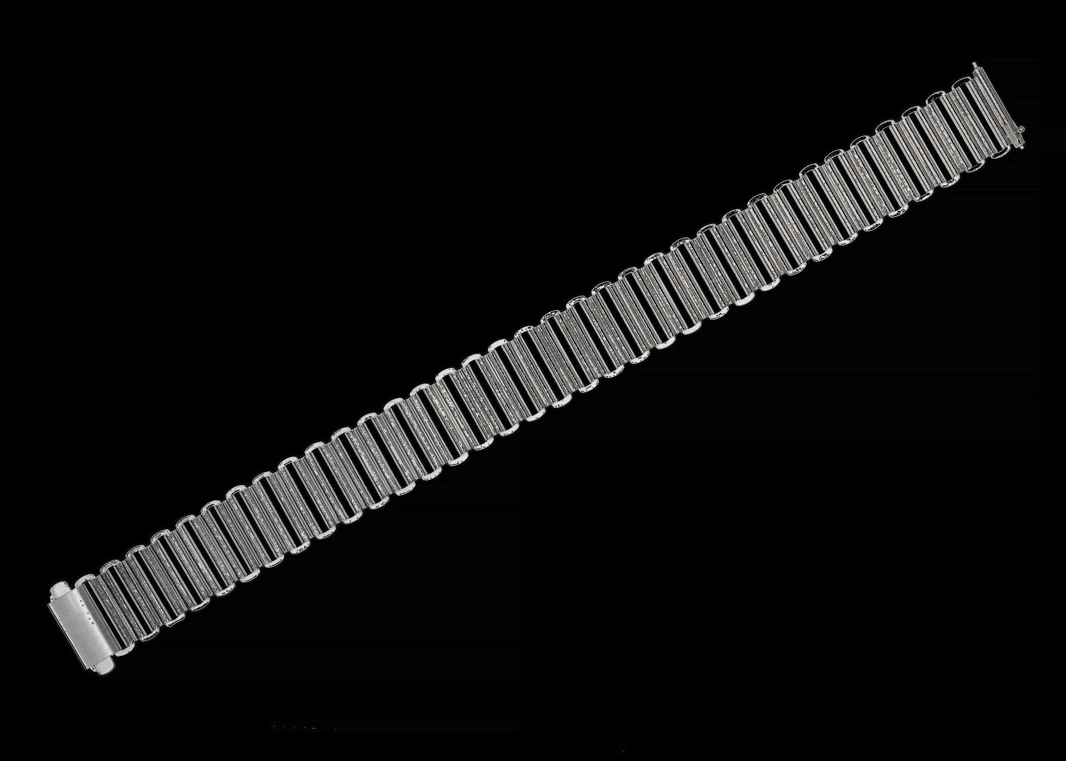 20mm Retro 1940/50s "Bonklip" Style Stainless Steel Bracelet - Ideal for Antique or Retro Style Watches