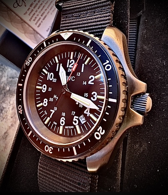 MWC Automatic Black PVD Military Divers Watch  - Tritium / GTLS Illumination, Ceramic Bezel and Sapphire Crystal
